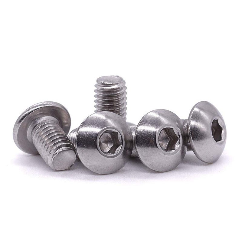 EASTLO M6-1.0 x 8mm Button Head Socket Cap Screws 304 Stainless Steel 18-8 Hex Socket Cap Screws  Allen Hex Drive  Full Thread  Coarse Thread UNC  50 PCS - Image 5